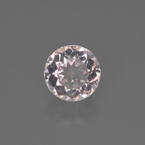 0.62 ct Pink Morganite Gemstone, Morganite Gem in Round Facet Shape for Sale.