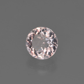 0.62 ct Pink Morganite Stone, Natural Morganite in Round Facet Shape for Sale
