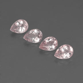 0.00 ct Pink Morganite Gemstone, Morganite Gem in Pear Facet Shape for Sale.