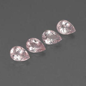 0.00 ct Pink Morganite Stone, Natural Morganite in Pear Facet Shape for Sale