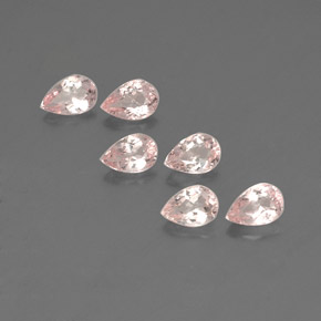 0.00 ct Pink Morganite Gemstone, Morganite Gem in Pear Facet Shape for Sale.
