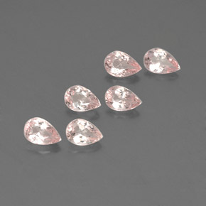 0.00 ct Pink Morganite Stone, Natural Morganite in Pear Facet Shape for Sale
