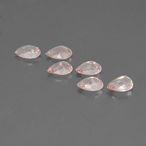 Morganite Gemstone in 6 x 4.1 mm Size for Sale, Morganite Stone in Salmon Pink Color