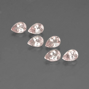 0.00 ct Pink Morganite Gemstone, Morganite Gem in Pear Facet Shape for Sale.