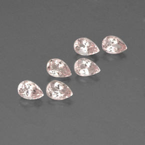 0.00 ct Pink Morganite Stone, Natural Morganite in Pear Facet Shape for Sale