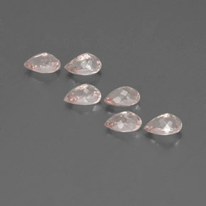 Morganite Gemstone in 6 x 4 mm Size for Sale, Morganite Stone in Salmon Pink Color
