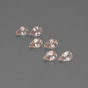 0.00 ct Pink Morganite Gemstone, Morganite Gem in Pear Facet Shape for Sale.