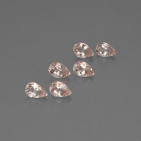 0.00 ct Pink Morganite Stone, Natural Morganite in Pear Facet Shape for Sale