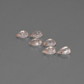 Morganite Gemstone in 6.1 x 4.2 mm Size for Sale, Morganite Stone in Salmon Pink Color
