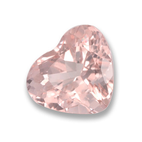 2.61 ct Pink Morganite Stone, Natural Morganite in Heart Facet Shape for Sale