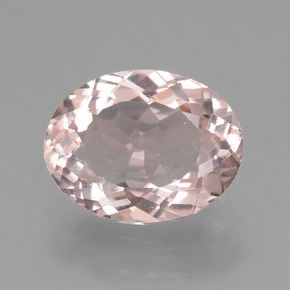 1.62 ct Pink Morganite Gemstone, Morganite Gem in Oval Facet Shape for Sale.