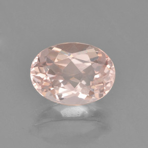 1.74 ct Pink Morganite Gemstone, Morganite Gem in Oval Facet Shape for Sale.