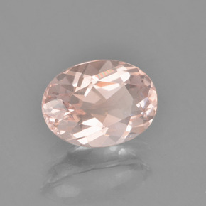 1.74 ct Pink Morganite Stone, Natural Morganite in Oval Facet Shape for Sale