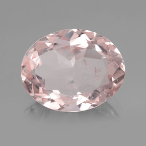 1.81 ct Pink Morganite Gemstone, Morganite Gem in Oval Facet Shape for Sale.