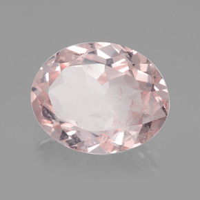 1.81 ct Pink Morganite Stone, Natural Morganite in Oval Facet Shape for Sale