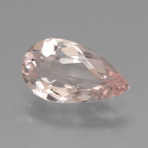 1.51 ct Pink Morganite Gemstone, Morganite Gem in Pear Facet Shape for Sale.