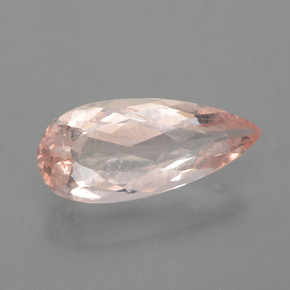 1.98 ct Pink Morganite Gemstone, Morganite Gem in Pear Facet Shape for Sale.