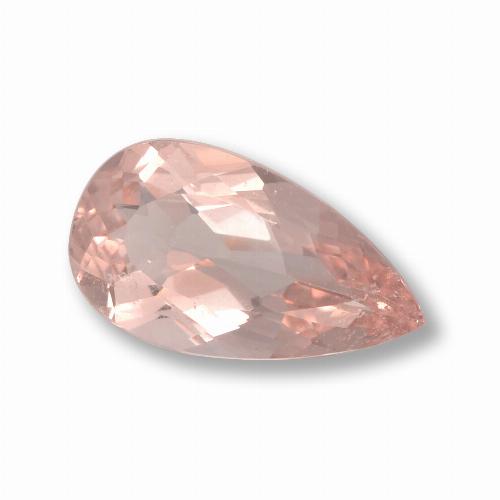 Light Pink Morganite Gem - 1.4ct Pear Facet (ID: 457529)