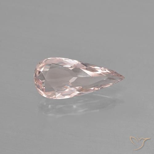 1.43ct Natural Light Pink Morganite, Pear Shape, VS