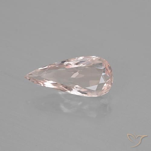 1.43 ct Pink Morganite Stone, Natural Morganite in Pear Facet Shape for Sale