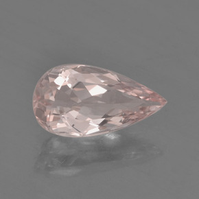 1.39 ct Pink Morganite Stone, Natural Morganite in Pear Facet Shape for Sale