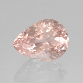 1.71 ct Pink Morganite Gemstone, Morganite Gem in Pear Facet Shape for Sale.