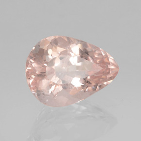 1.71 ct Pink Morganite Stone, Natural Morganite in Pear Facet Shape for Sale