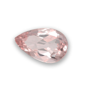 1.45 ct Pink Morganite Stone, Natural Morganite in Pear Facet Shape for Sale