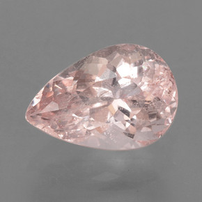 2.00 ct Pink Morganite Gemstone, Morganite Gem in Pear Facet Shape for Sale.
