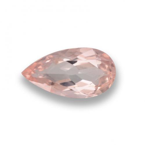 Medium Pink Morganite Gem - 0.6ct Pear Facet (ID: 457646)