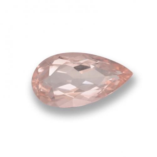 0.64 ct Pink Morganite Stone, Natural Morganite in Pear Facet Shape for Sale
