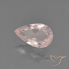 0.55 ct Pink Morganite Stone, Natural Morganite in Pear Facet Shape for Sale