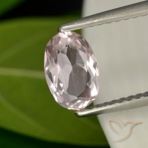 0.82 ct Pink Morganite Stone, Natural Morganite in Oval Facet Shape for Sale