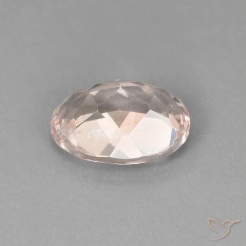 Morganite Gemstone in 7.3 x 5.3 mm Size for Sale, Morganite Stone in Medium Light-Pink Color