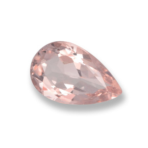 0.70 ct Pink Morganite Gemstone, Morganite Gem in Pear Facet Shape for Sale.