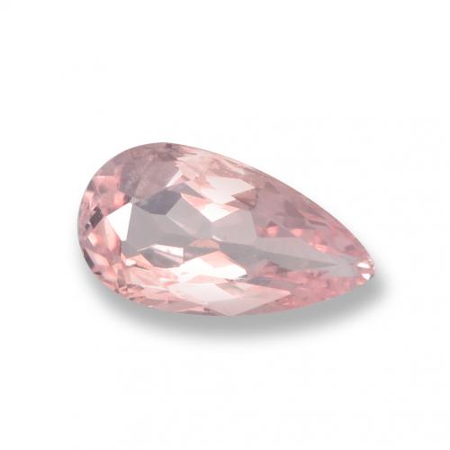 Rosado coral Morganita Gema - 0.8ct Corte en forma de pera (ID: 457730)