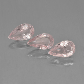 Light Pink Morganite Gem - 0.7ct Pear Facet (ID: 457763)