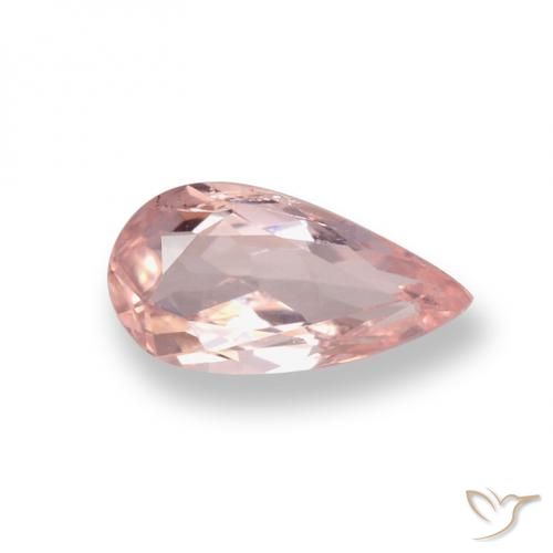 0.54 قيراط مورغانيت وردي ، <cite dir="ltr" lang="en">7.8 x 4</cite> ملم قطع كمثرى من أفغانستان, Photo A