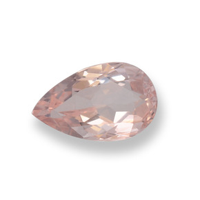 0.62 ct Pink Morganite Gemstone, Morganite Gem in Pear Facet Shape for Sale.