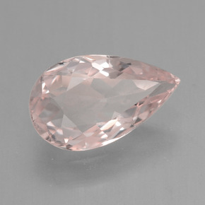 0.74 ct Pink Morganite Stone, Natural Morganite in Pear Facet Shape for Sale