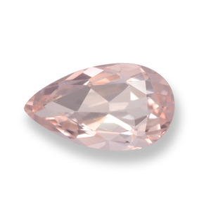0.78 ct Pink Morganite Gemstone, Morganite Gem in Pear Facet Shape for Sale.
