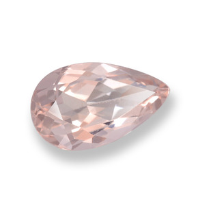 0.78 ct Pink Morganite Stone, Natural Morganite in Pear Facet Shape for Sale