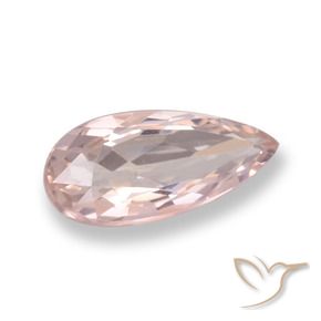 1.03 ct Pink Morganite Stone, Natural Morganite in Pear Facet Shape for Sale