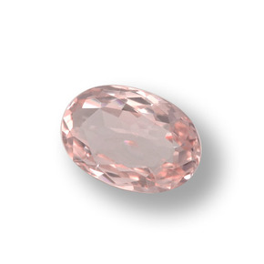 0.97 ct Pink Morganite Stone, Natural Morganite in Oval Facet Shape for Sale