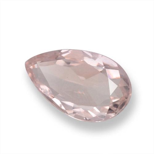 0.79 ct Pink Morganite Stone, Natural Morganite in Pear Facet Shape for Sale