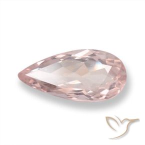 1.01 ct Pink Morganite Stone, Natural Morganite in Pear Facet Shape for Sale