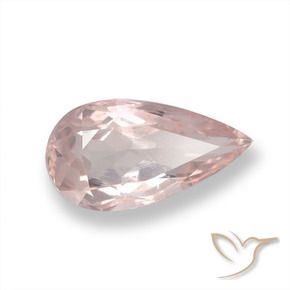 0.94 ct Pink Morganite Stone, Natural Morganite in Pear Facet Shape for Sale