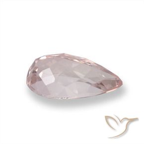 Morganite Gemstone in 8.6 x 5.1 mm Size for Sale, Morganite Stone in Coral Pink Tone Color