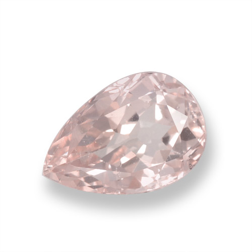 Flamingo Pink Morganit Edelstein - 0.9ct Birnen Schliff (ID: 457917)