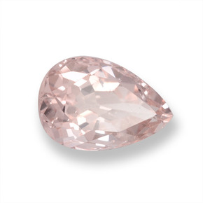 0.94 ct Pink Morganite Stone, Natural Morganite in Pear Facet Shape for Sale